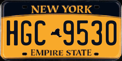 NY license plate HGC9530