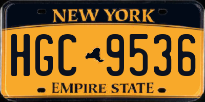 NY license plate HGC9536