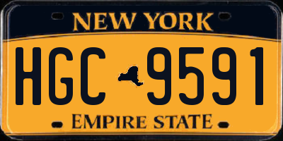 NY license plate HGC9591