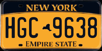 NY license plate HGC9638