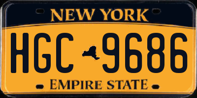 NY license plate HGC9686