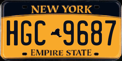 NY license plate HGC9687