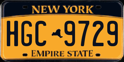 NY license plate HGC9729