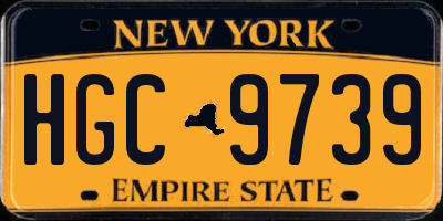 NY license plate HGC9739