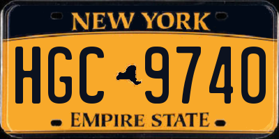 NY license plate HGC9740