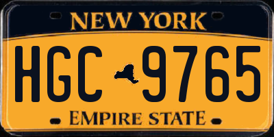 NY license plate HGC9765