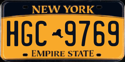 NY license plate HGC9769