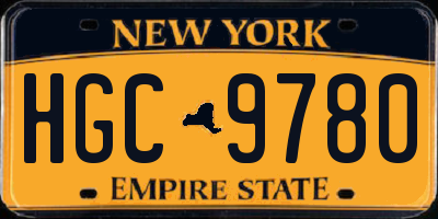 NY license plate HGC9780