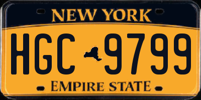 NY license plate HGC9799