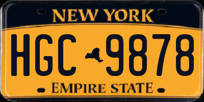 NY license plate HGC9878