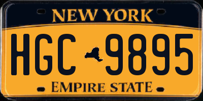 NY license plate HGC9895