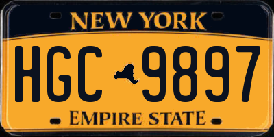 NY license plate HGC9897