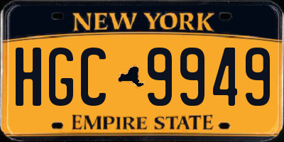 NY license plate HGC9949