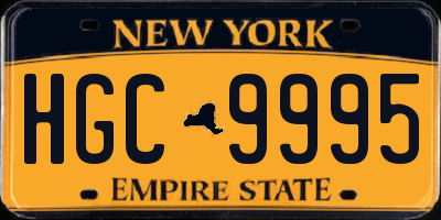 NY license plate HGC9995