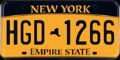 NY license plate HGD1266