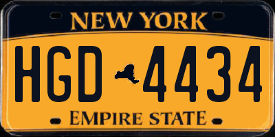 NY license plate HGD4434