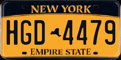 NY license plate HGD4479