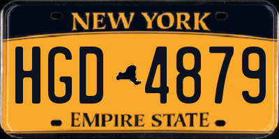 NY license plate HGD4879