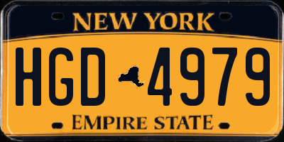 NY license plate HGD4979