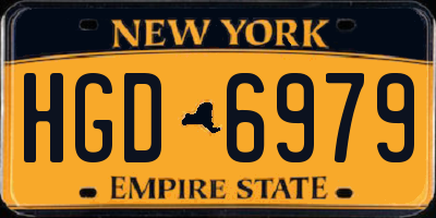 NY license plate HGD6979