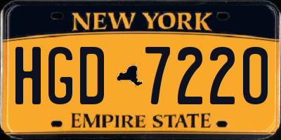 NY license plate HGD7220