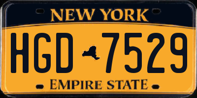 NY license plate HGD7529