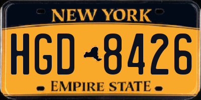NY license plate HGD8426