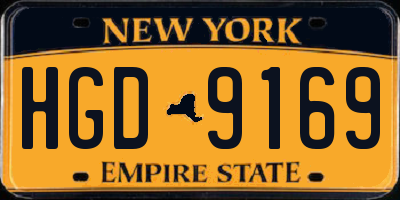 NY license plate HGD9169