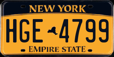 NY license plate HGE4799