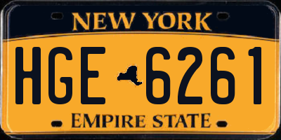 NY license plate HGE6261