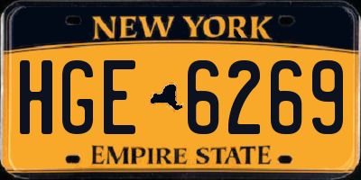 NY license plate HGE6269