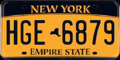 NY license plate HGE6879