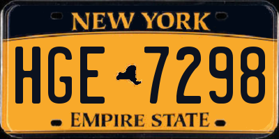 NY license plate HGE7298