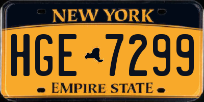 NY license plate HGE7299