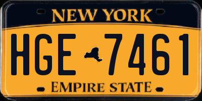 NY license plate HGE7461