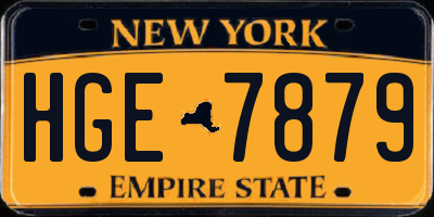 NY license plate HGE7879