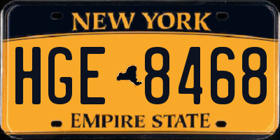 NY license plate HGE8468