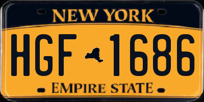 NY license plate HGF1686
