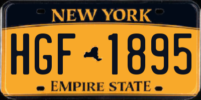 NY license plate HGF1895