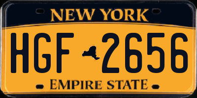 NY license plate HGF2656