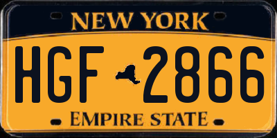 NY license plate HGF2866