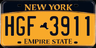 NY license plate HGF3911