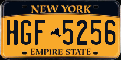 NY license plate HGF5256