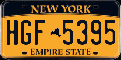 NY license plate HGF5395