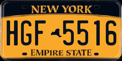 NY license plate HGF5516