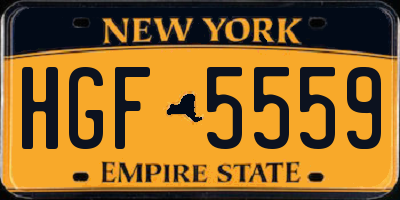 NY license plate HGF5559