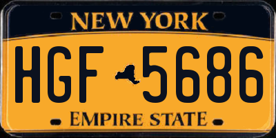 NY license plate HGF5686