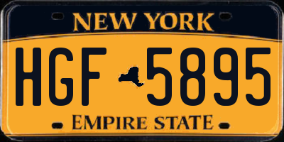 NY license plate HGF5895