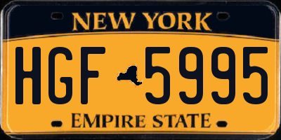 NY license plate HGF5995