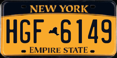 NY license plate HGF6149